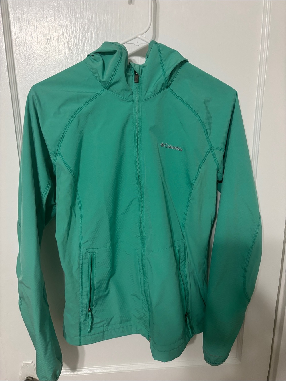 Columbia Mint Green Hooded Full-Zip Jacket